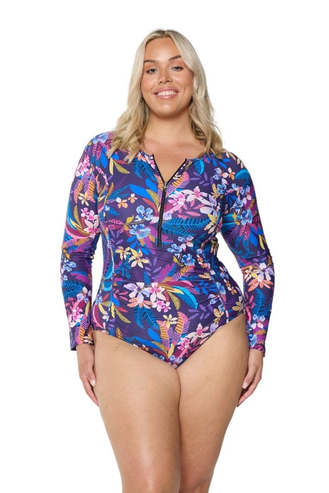 Capriosca Capriosca Majorca Long Sleeve One Piece Capriosca Majorca Long Sleeve One Piece Splash Swimwear One Pieces