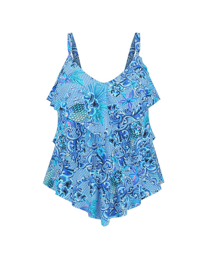 Capriosca Capriosca Mermaid 3 Tier Tankini Top Capriosca Mermaid 3 Tier Tankini Top Splash Swimwear One Pieces