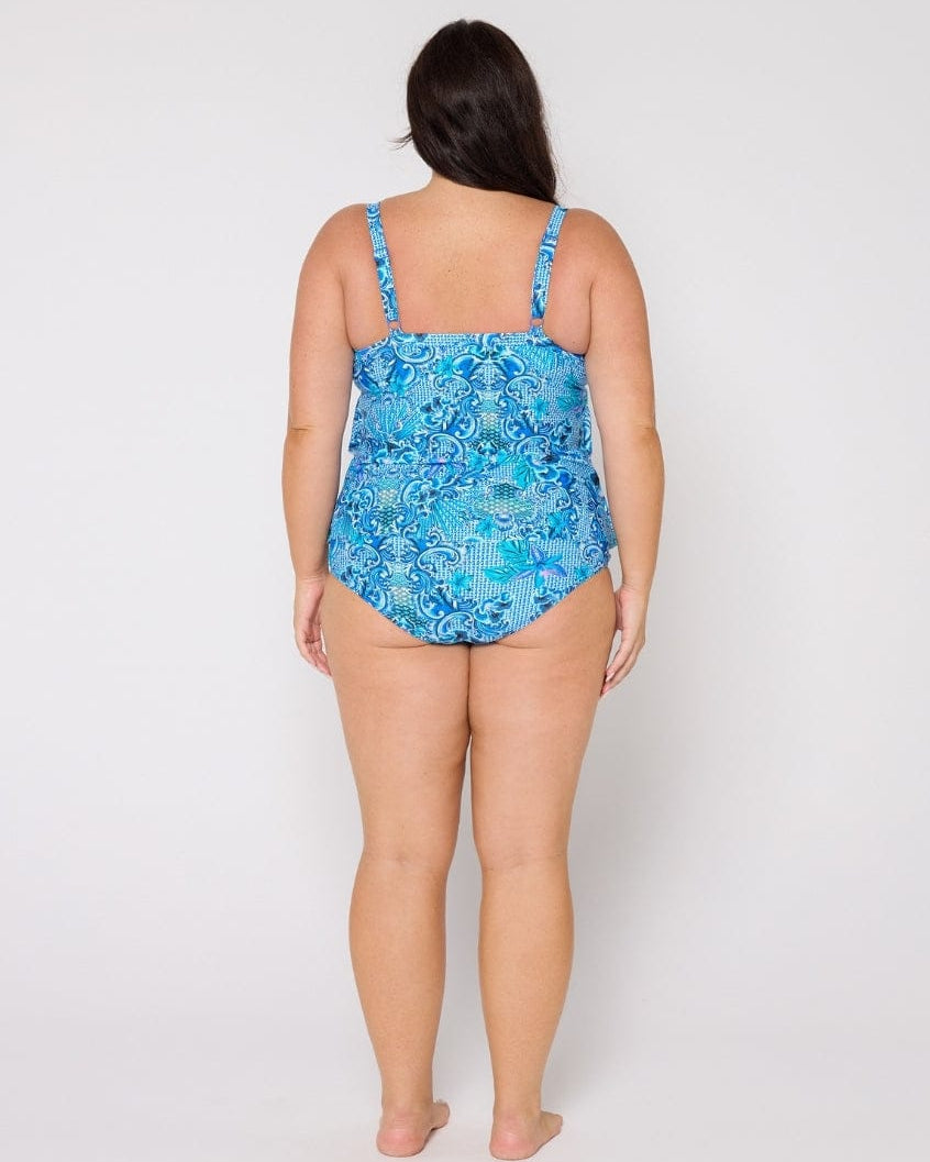 Capriosca Capriosca Mermaid 3 Tier Tankini Top Capriosca Mermaid 3 Tier Tankini Top Splash Swimwear One Pieces