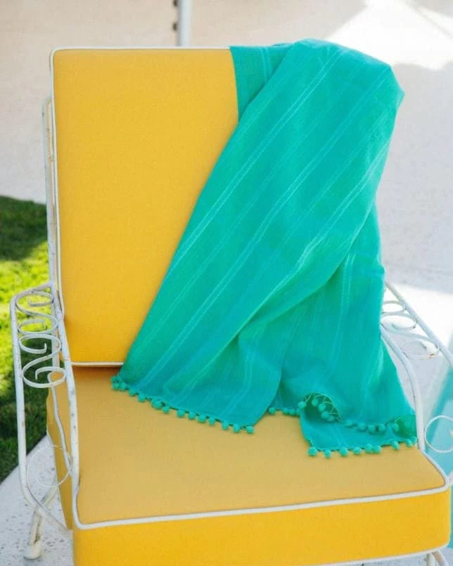 Capriosca Cotton Pom Pom Sarong Splash Swimwear Sarongs