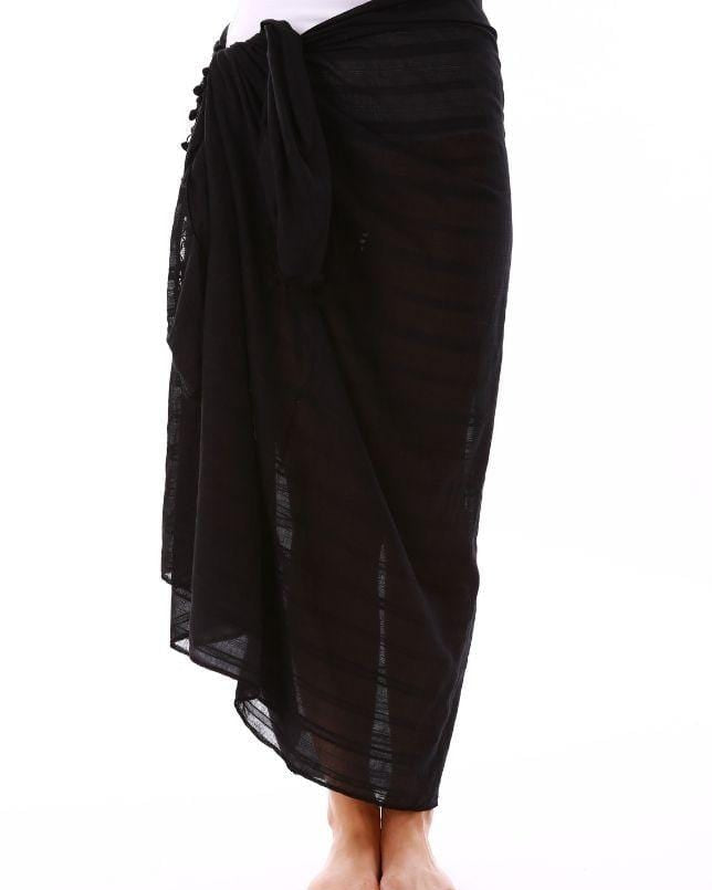 Capriosca Cotton Pom Pom Sarong Splash Swimwear Sarongs