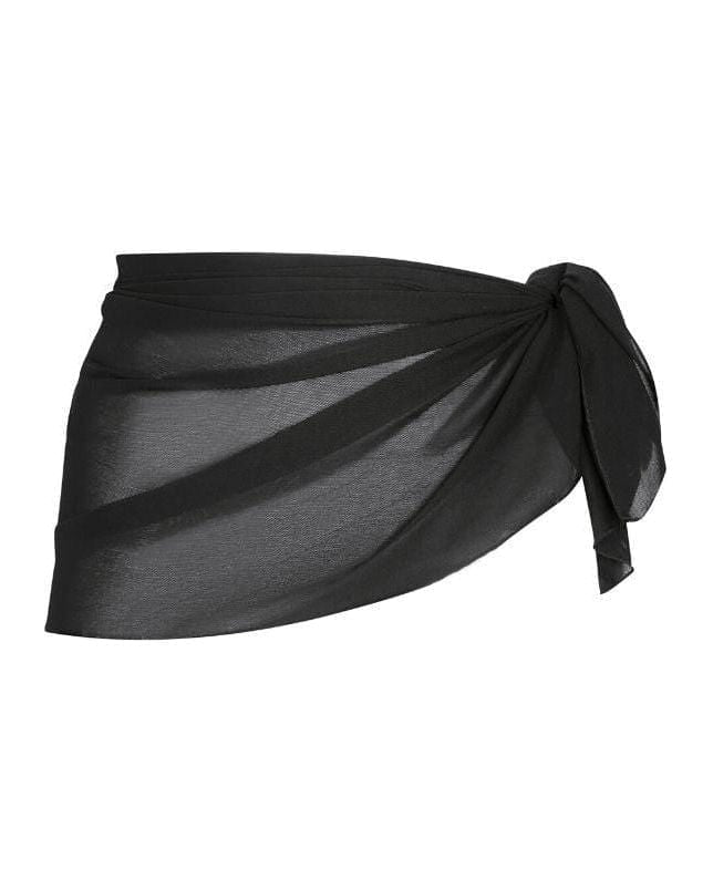 Capriosca Sarongs MT9901A Black / S Mesh Tie Skirt - Short