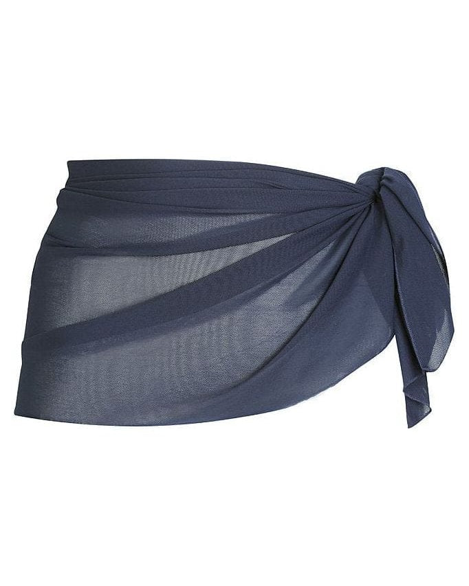 Capriosca Sarongs MT9901A Navy / S Mesh Tie Skirt - Short