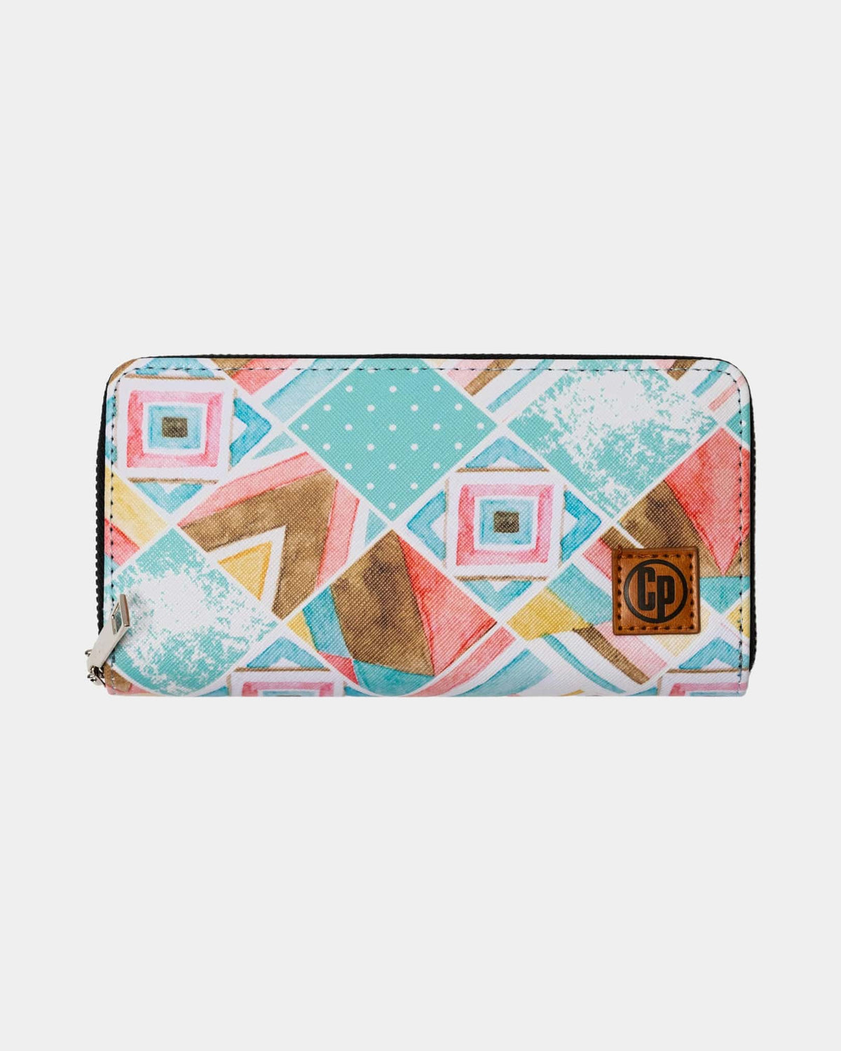 Collectapic Womens Wallet w/ Key Tag - Square Patterns CWW-010 Womens Wallet w/ Key Tag - Square Patterns Splash Swimwear 1000018622