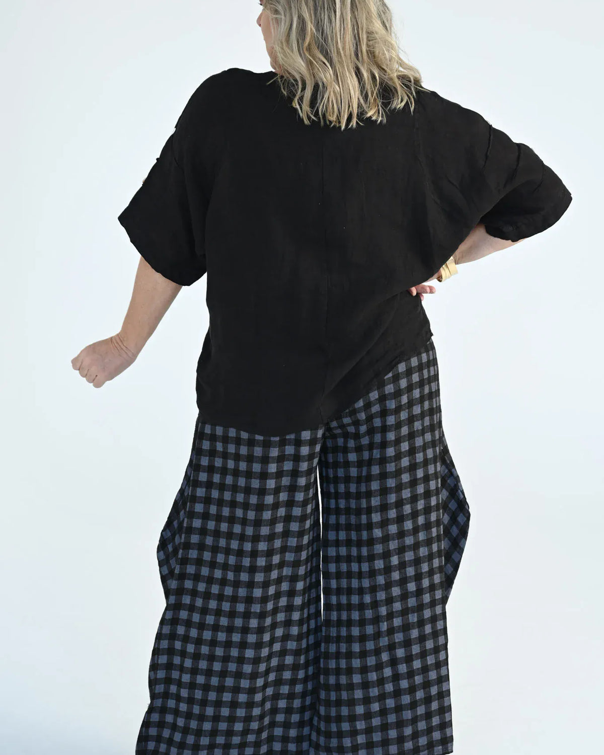 Donna Donna Donna Donna Alicia Pant - Black Check Alicia Pant 2440 Black Check | Donna Donna Splash Swimwear Pants