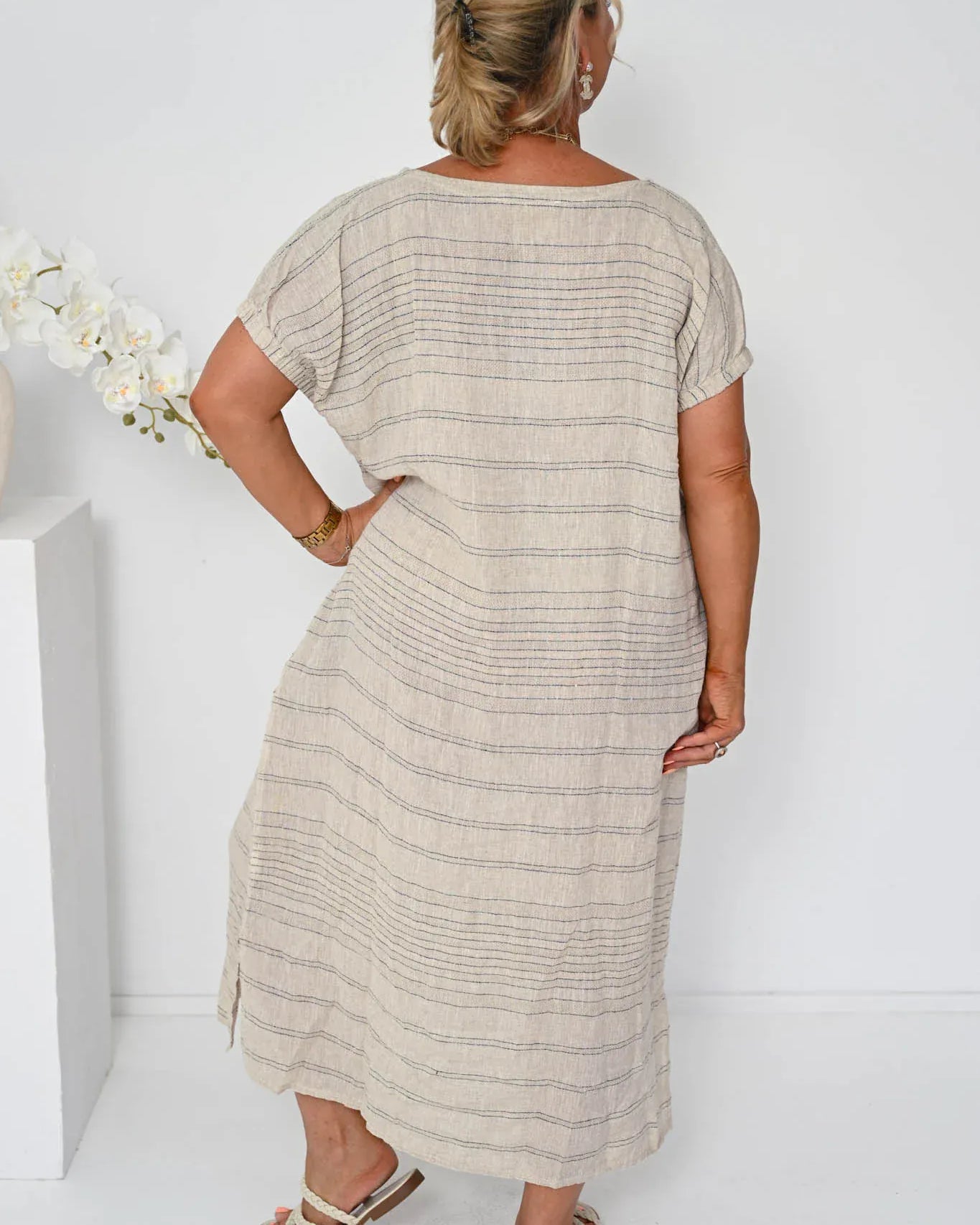 Donna Donna Donna Donna Enzo Long Dress - Beige 2257 Donna Donna Enzo Long Dress - Beige Splash Swimwear Dresses One size