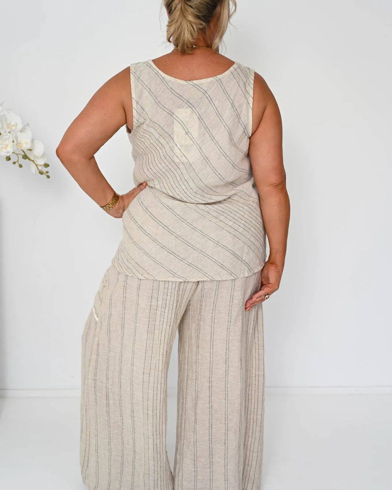 Donna Donna Donna Donna Enzo Pant - Beige ENZOPB Enzo Pant 140421 | Donna Donna Splash Swimwear Pant Beige / OS