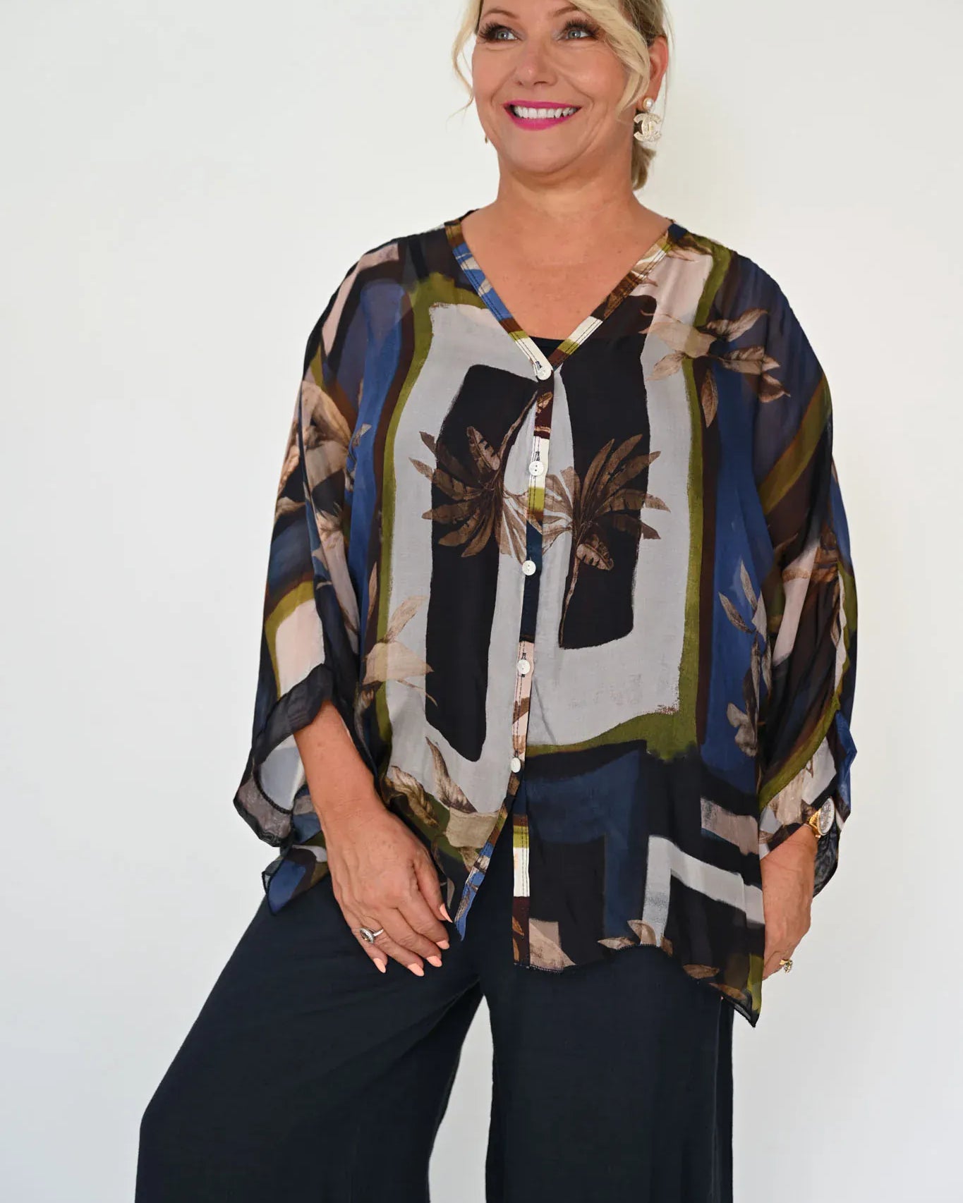 Donna Donna Donna Donna Filante Top - Navy FILANTETN Filante Top 3959 Navy | Donna Donna Splash Swimwear Clothing Top Navy / OS