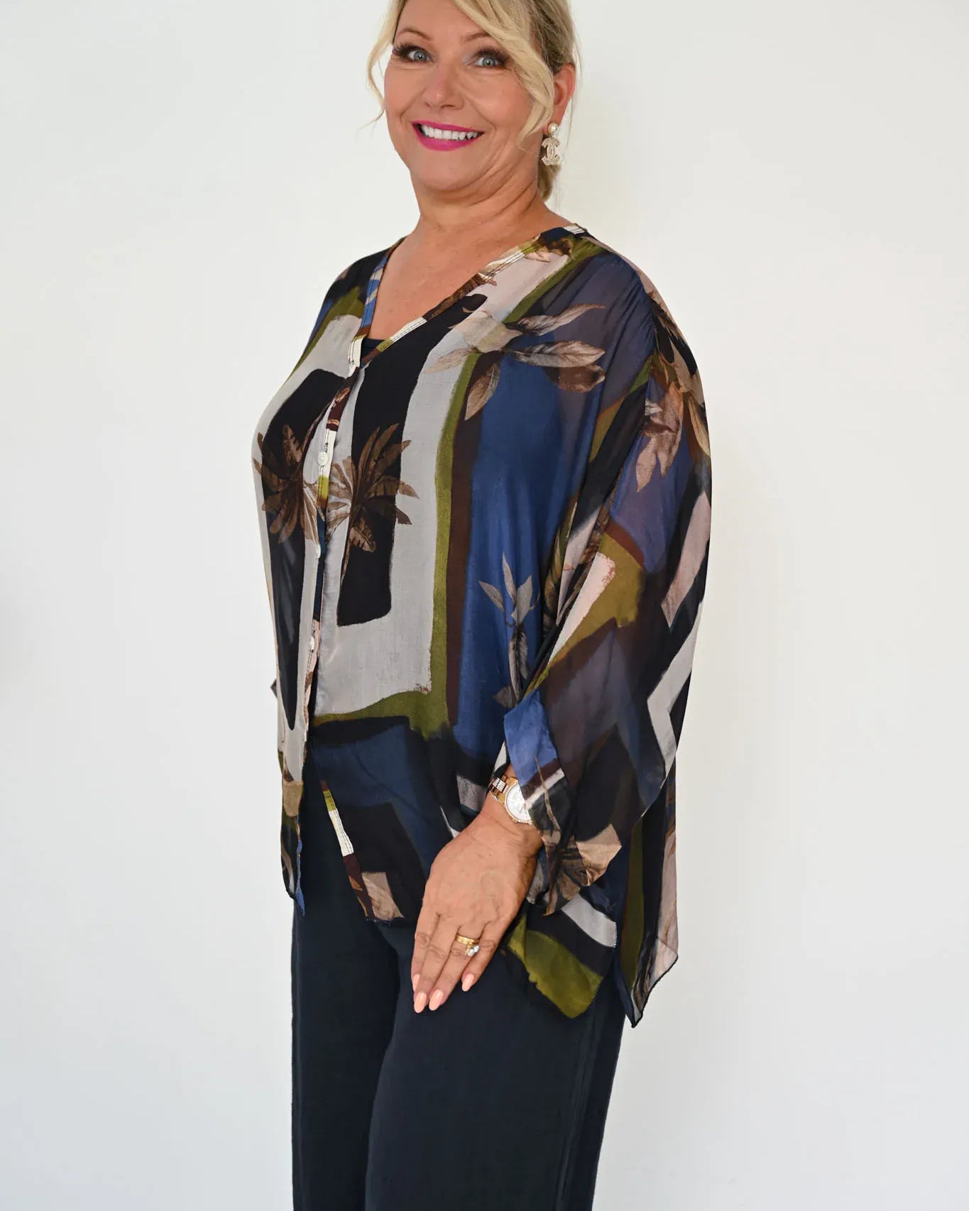 Donna Donna Donna Donna Filante Top - Navy FILANTETN Filante Top 3959 Navy | Donna Donna Splash Swimwear Clothing Top Navy / OS