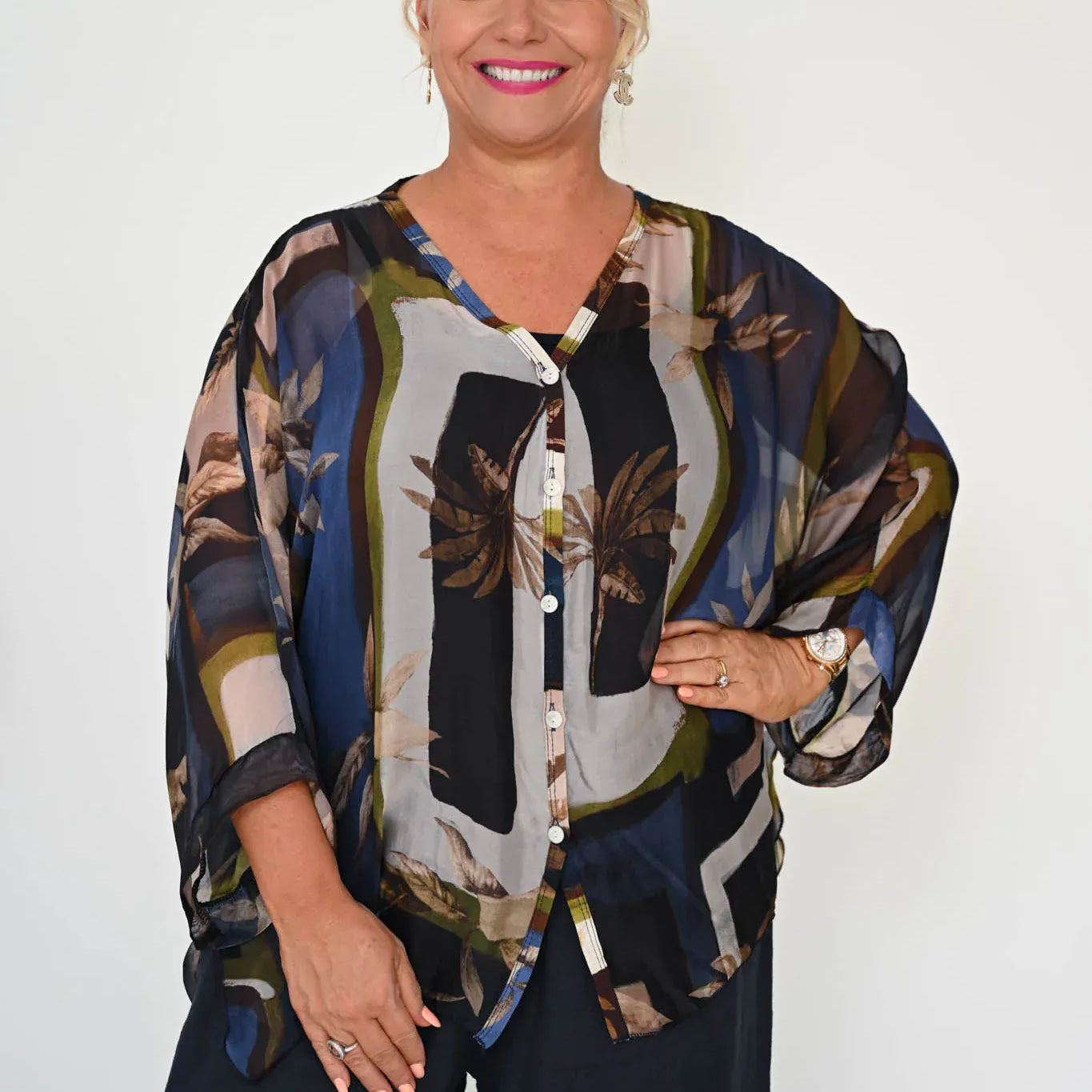 Donna Donna Donna Donna Filante Top - Navy FILANTETN Filante Top 3959 Navy | Donna Donna Splash Swimwear Clothing Top Navy / OS