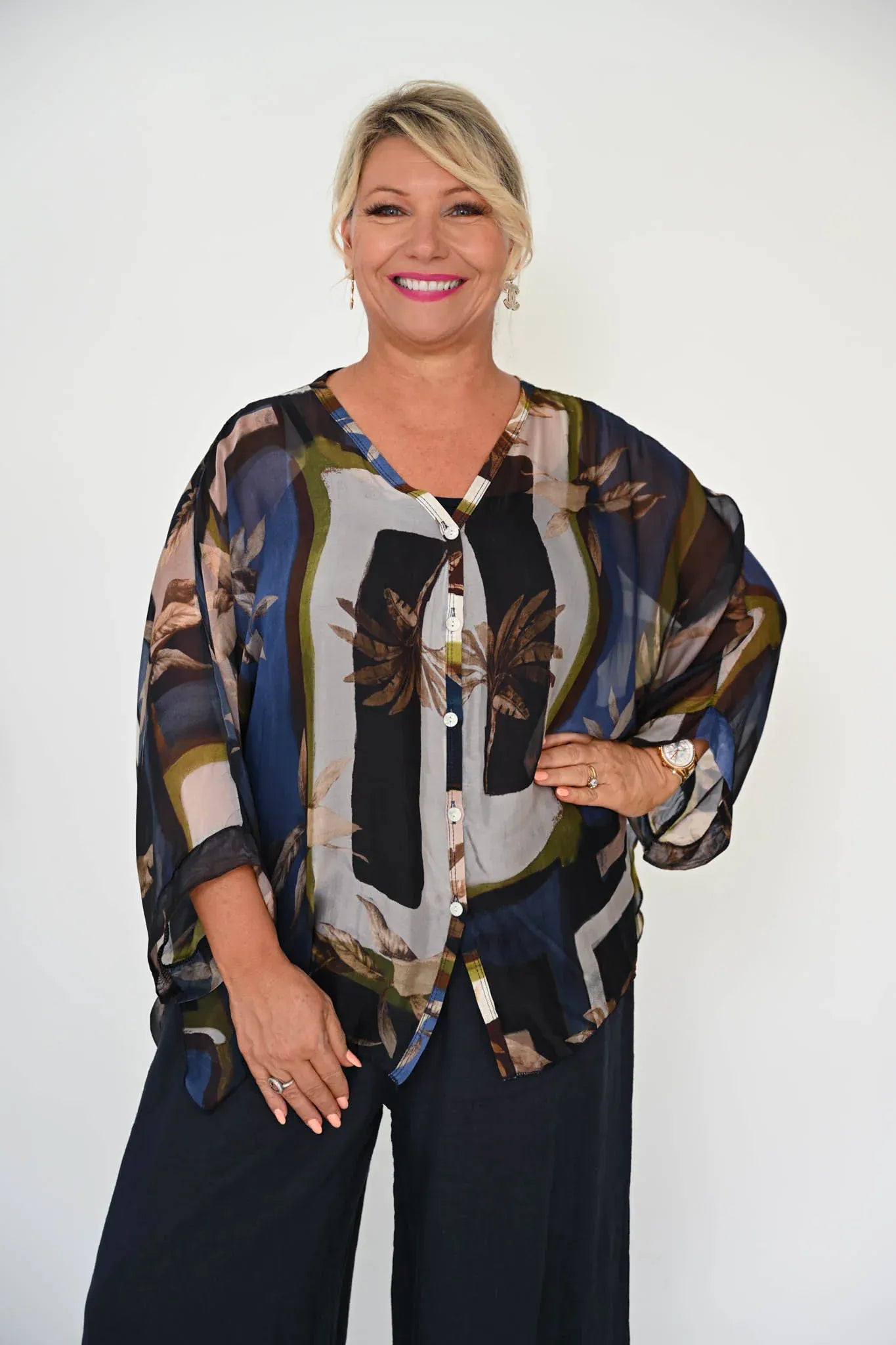 Donna Donna Donna Donna Filante Top - Navy FILANTETN Filante Top 3959 Navy | Donna Donna Splash Swimwear Clothing Top Navy / OS