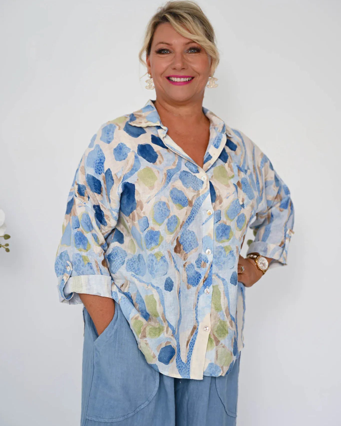 Donna Donna Donna Donna Lamonde Top LAMONDETJ Lamonde Top 0494 | Donna Donna Splash Swimwear Clothing Top Jeans / OS
