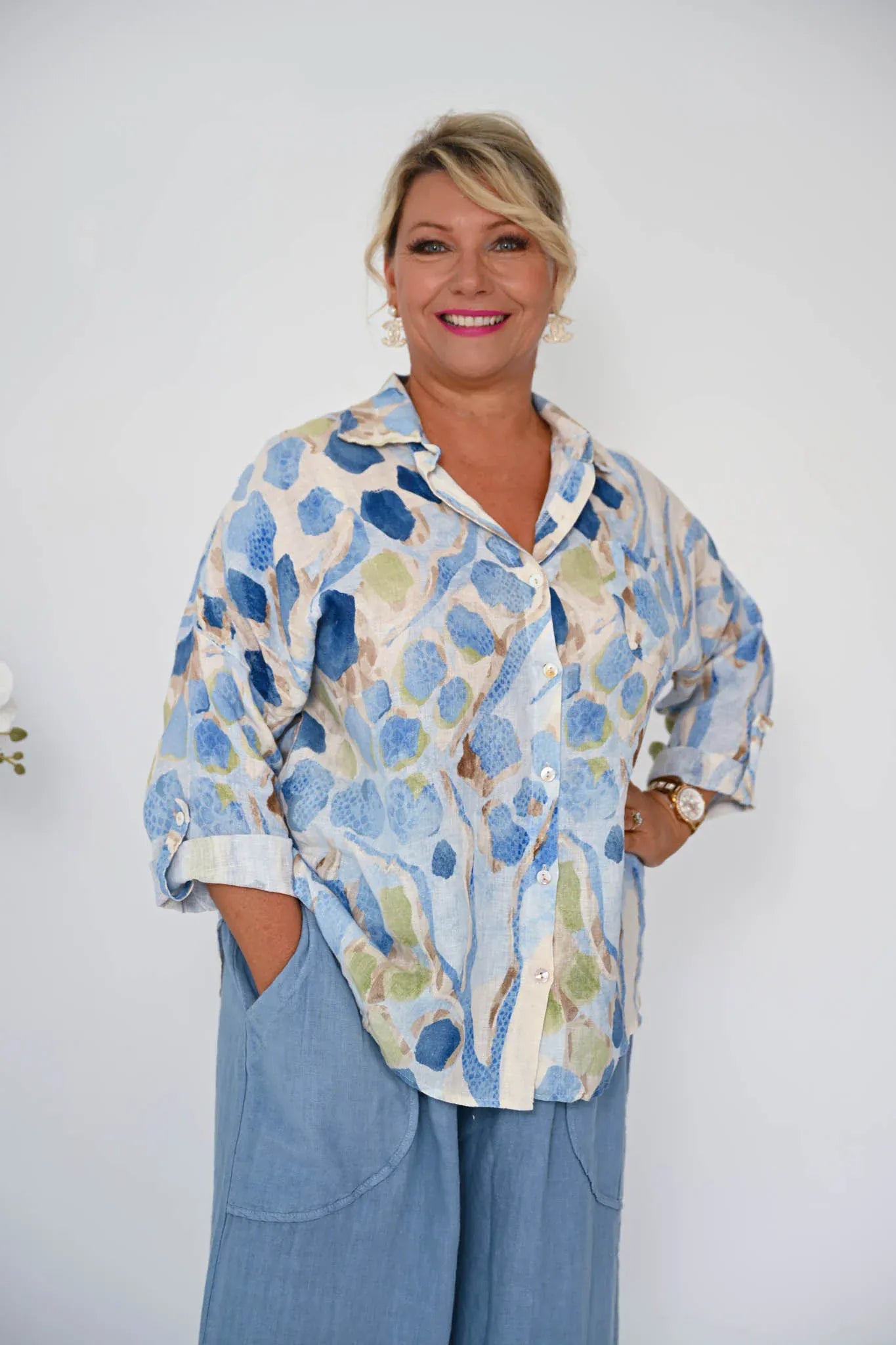 Donna Donna Donna Donna Lamonde Top LAMONDETJ Lamonde Top 0494 | Donna Donna Splash Swimwear Clothing Top Jeans / OS