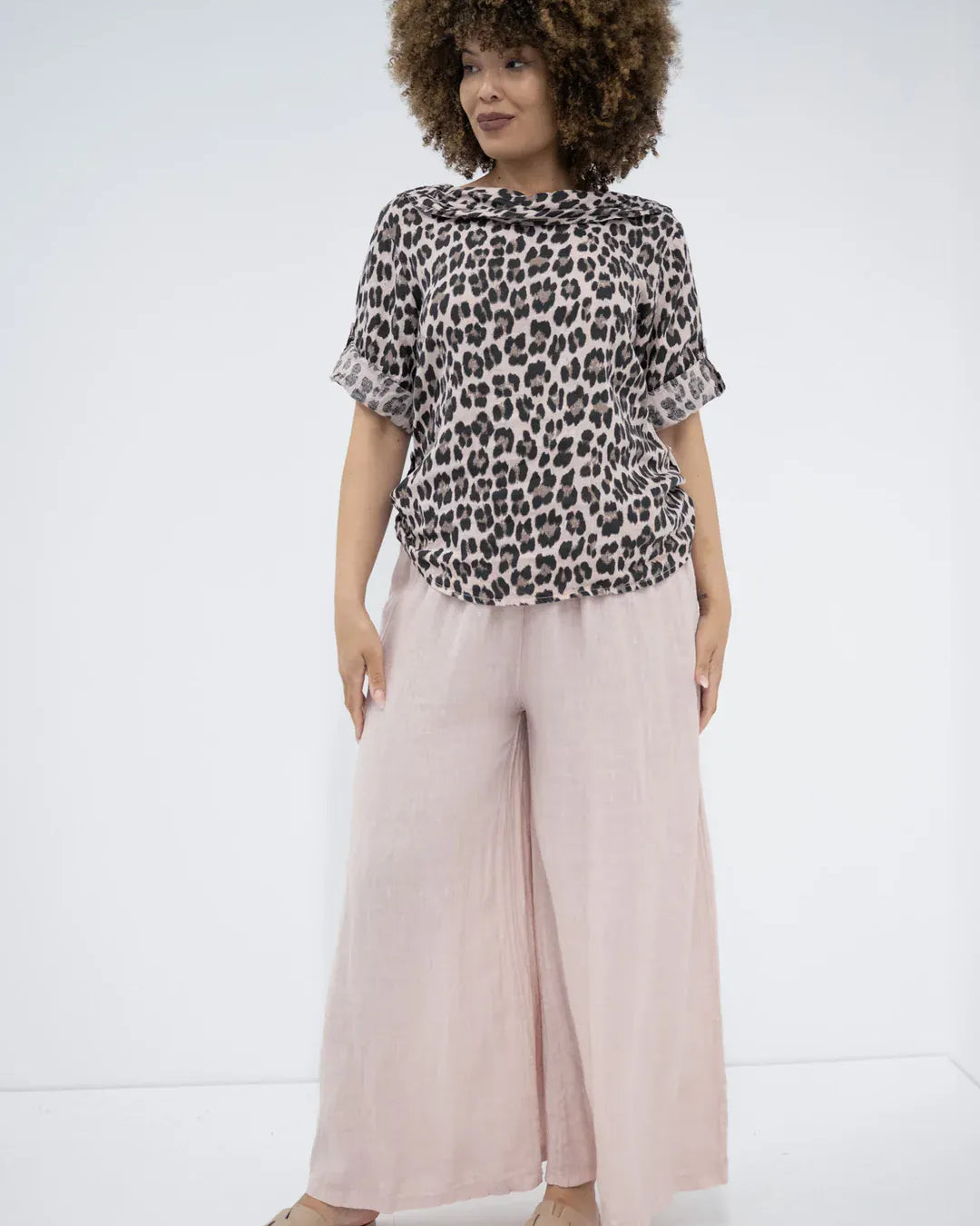 Donna Donna Donna Donna Linen Collot Pant - Cipria Pink Donna Donna Linen Collot Pant - Cipria Pink Splash Swimwear Pants O/S COLLOTPIN