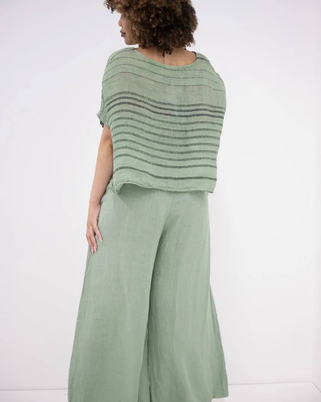 Donna Donna Donna Donna Linen Collot Pant - Greenbay Donna Donna Linen Collot Pant - Greenbay Splash Swimwear Pants O/S 5201GB