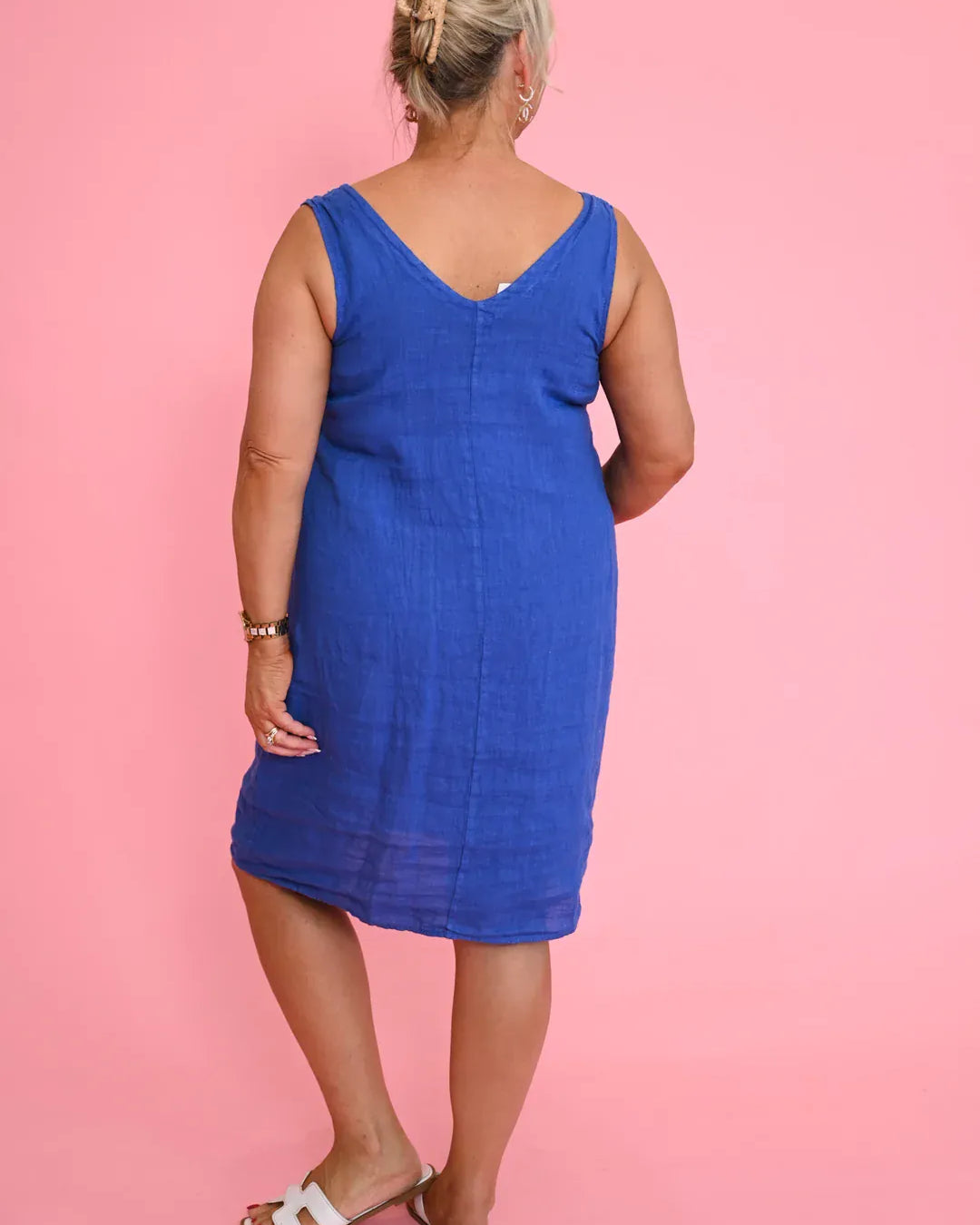 Donna Donna Donna Donna Lisa Short Dress - Royal Blue Donna Donna Lisa Dress - White Splash Swimwear Dresses