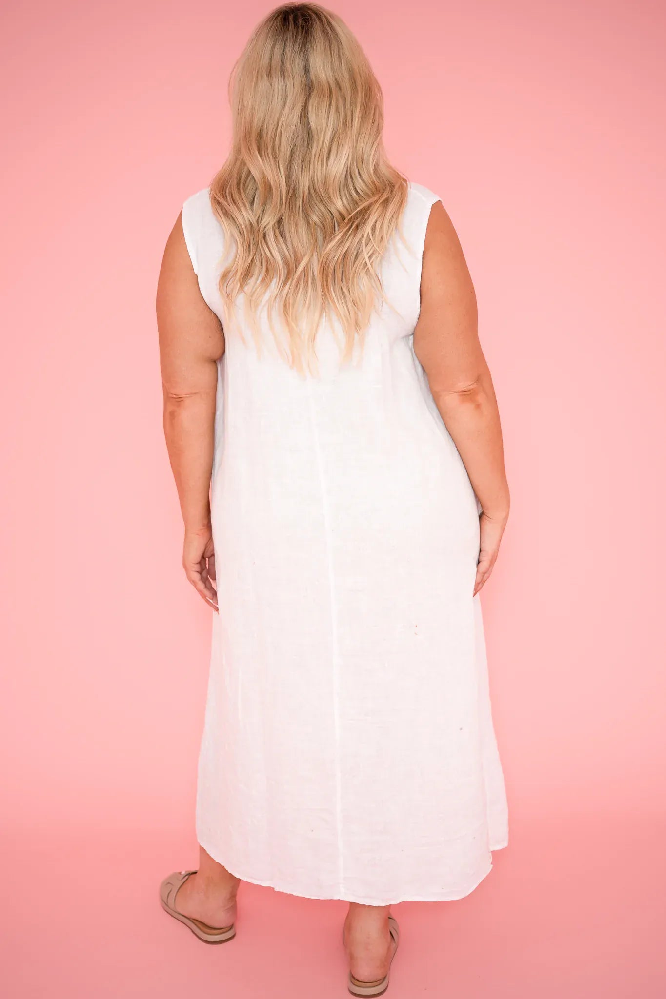 Donna Donna Donna Donna Marcellina Sleeveless Dress - White Donna Donna Marcellina Sleeveless Dress - White Splash Swimwear Dresses