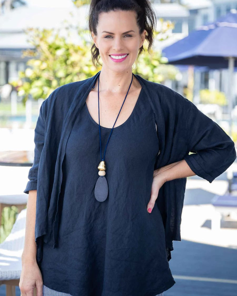 Donna Donna Jackets & Jumpers A1770 Navy / S/M Travir Jacket