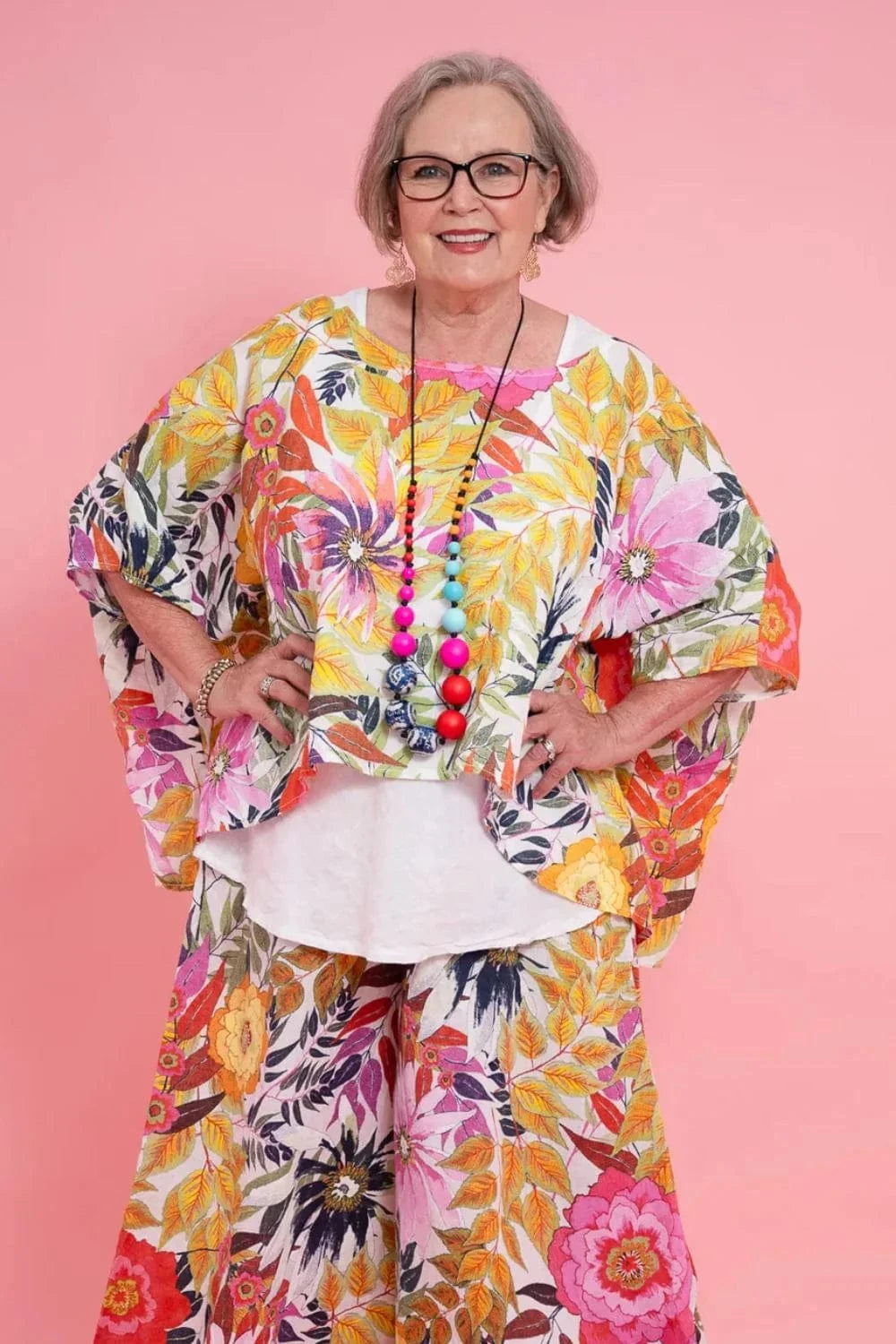 Donna Donna Tuscan Linen Top 1214 Donna Donna Tuscan Linen Top Splash Swimwear Tops Summertime White / O/S 1214SWH