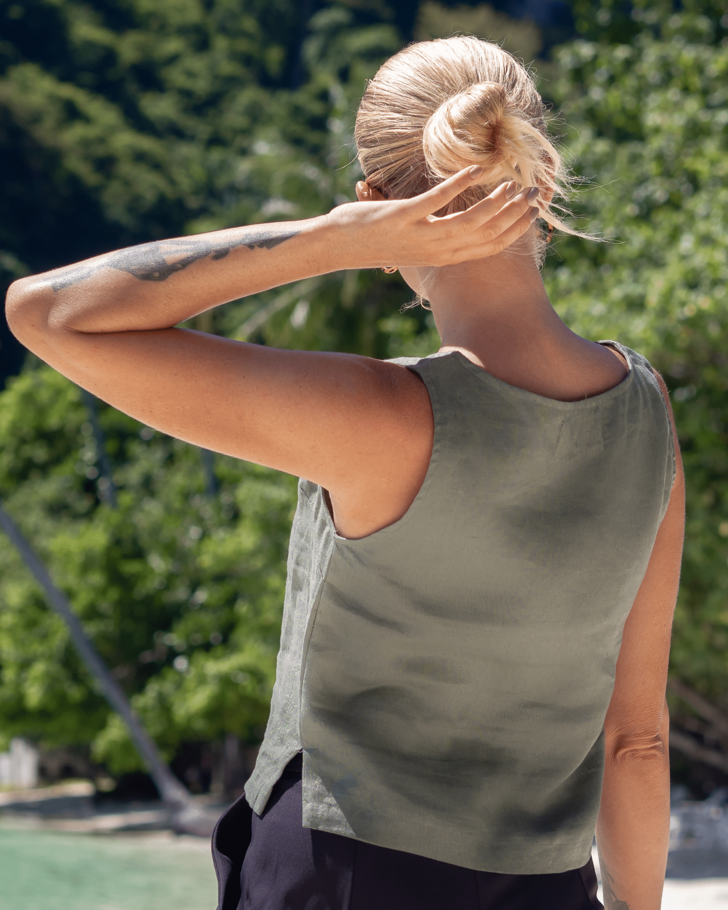 Elcee the Label Tops Elcee Linen Top