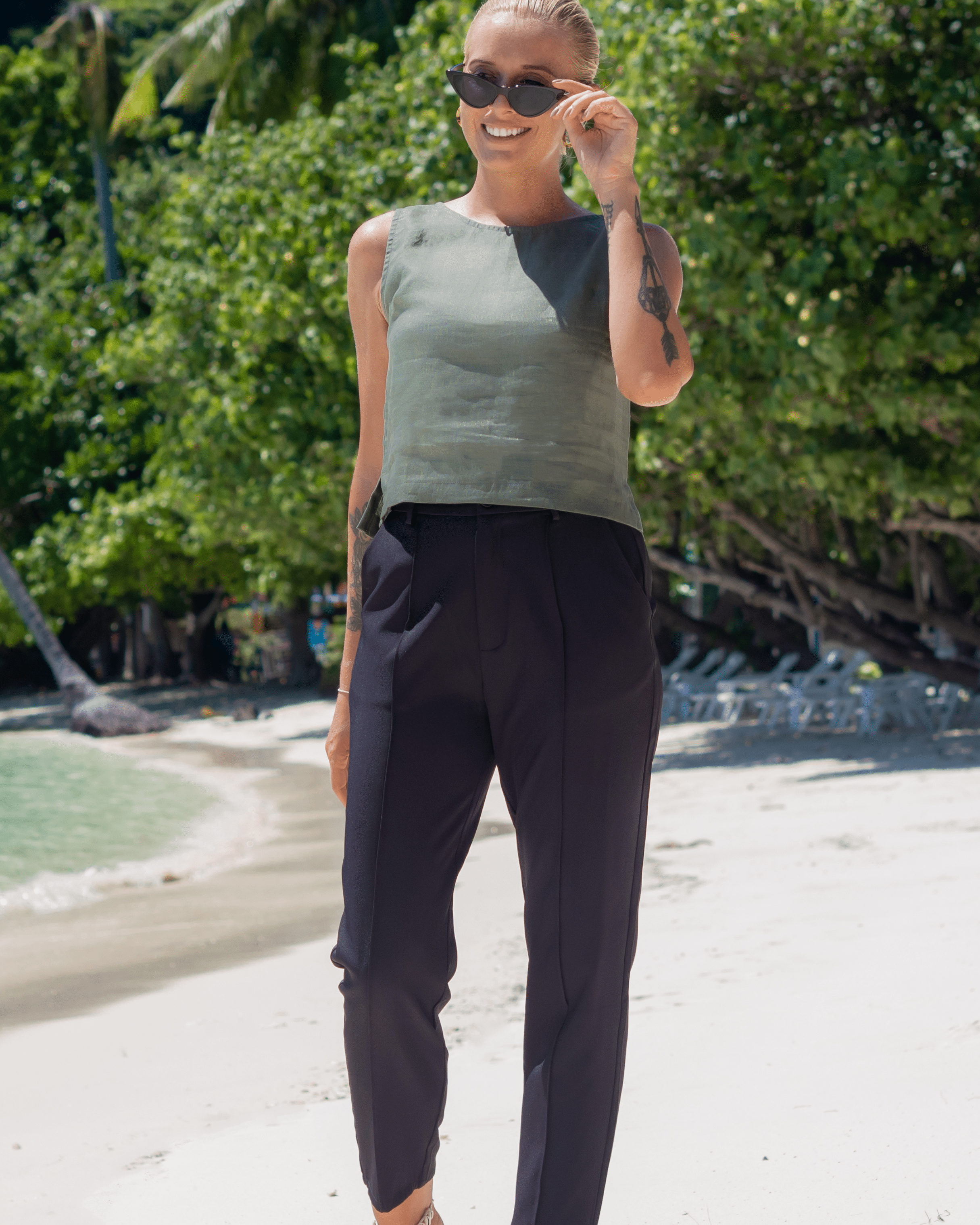 Elcee the Label Tops Elcee Linen Top