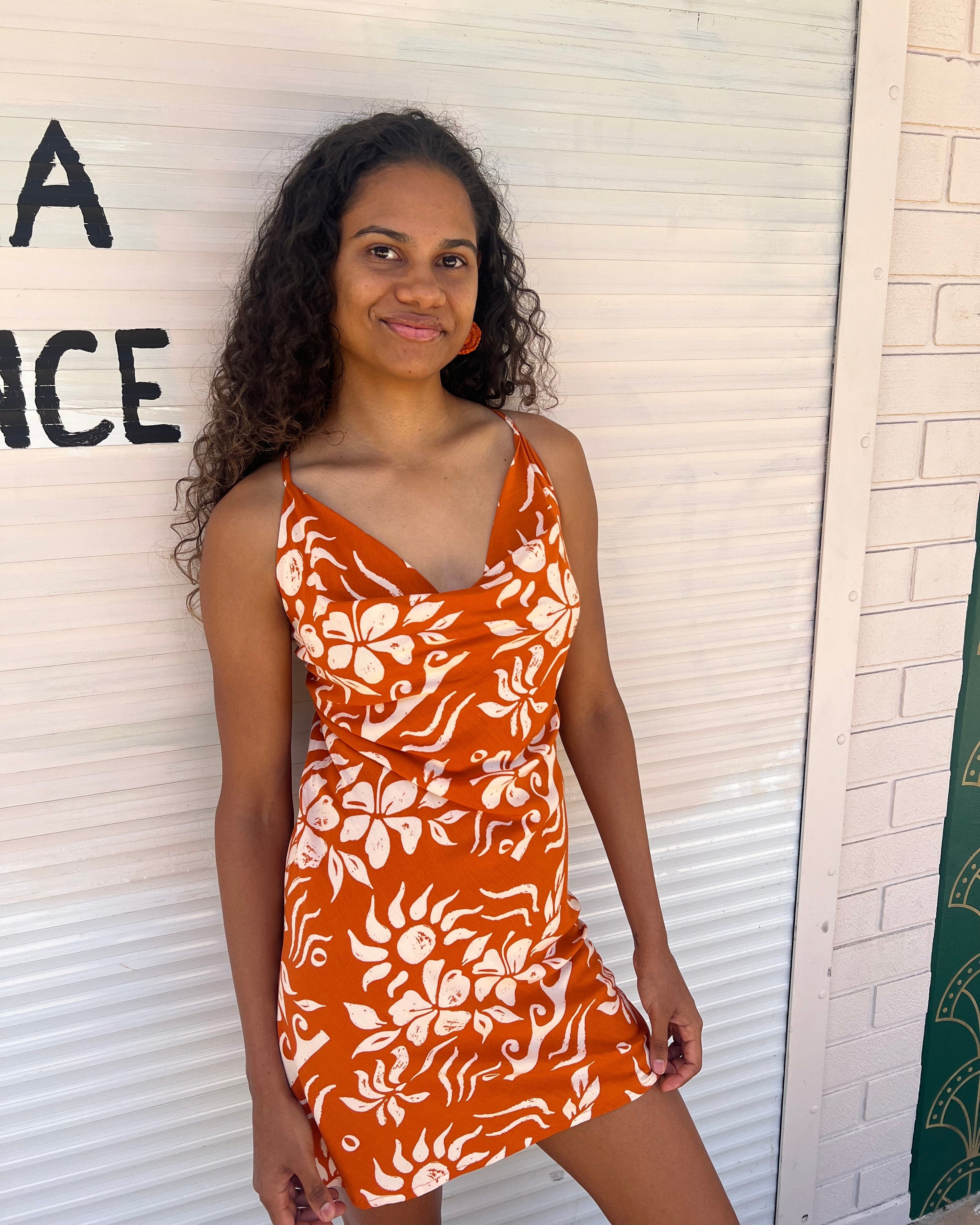 Elcee the Label Dresses Hawaii Agna Dress - Orange