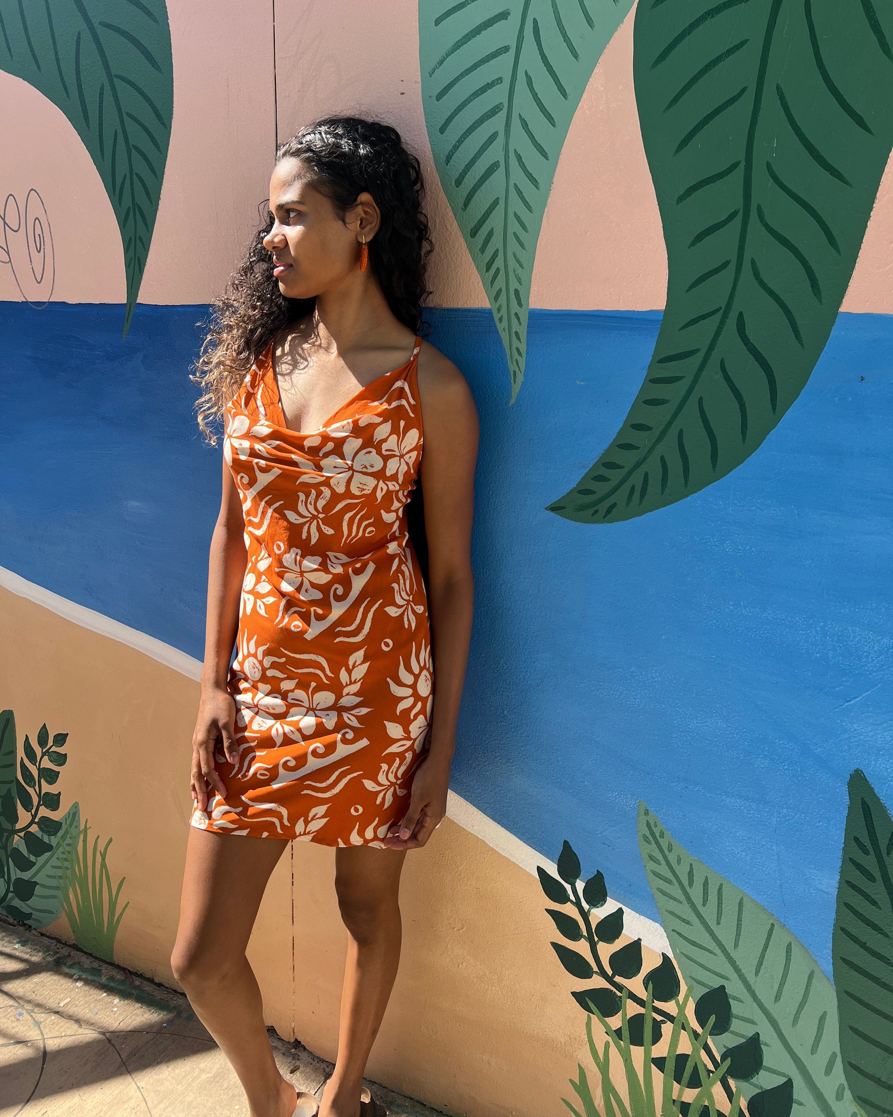 Elcee the Label Dresses Hawaii Agna Dress - Orange