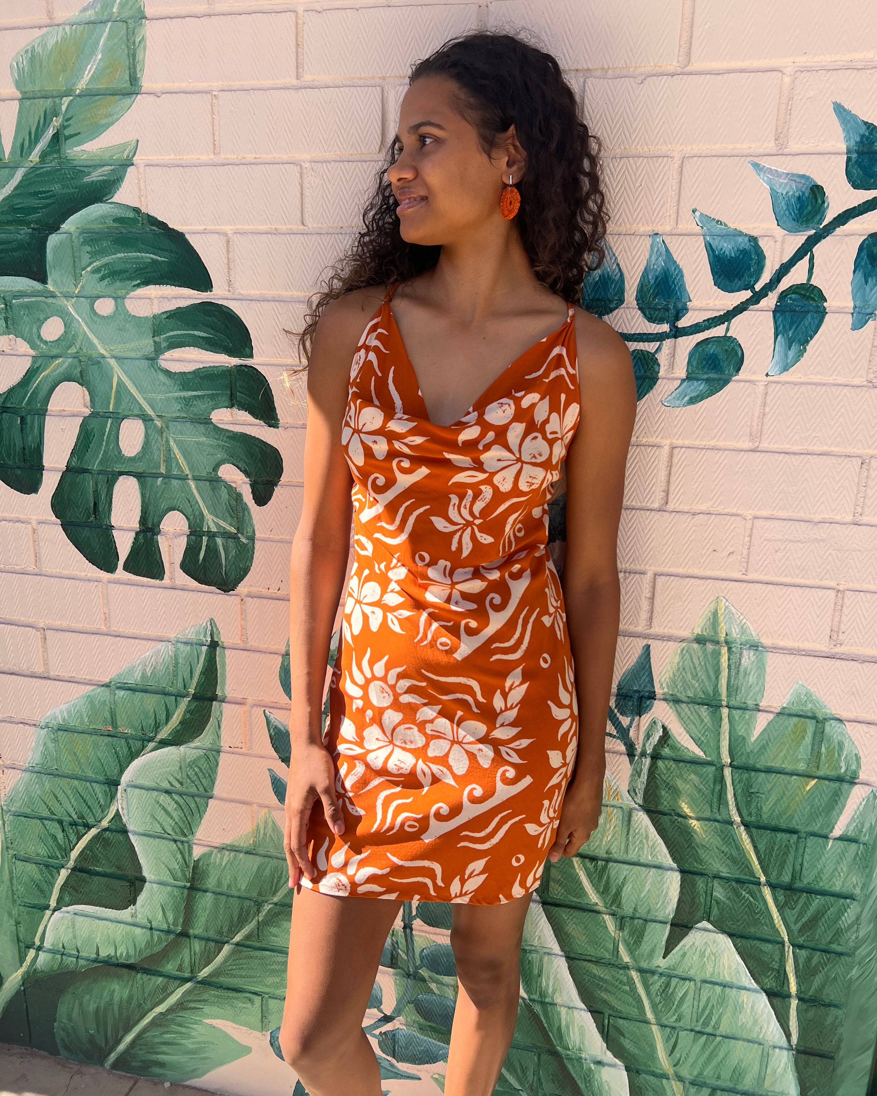 Elcee the Label Dresses Hawaii Agna Dress - Orange