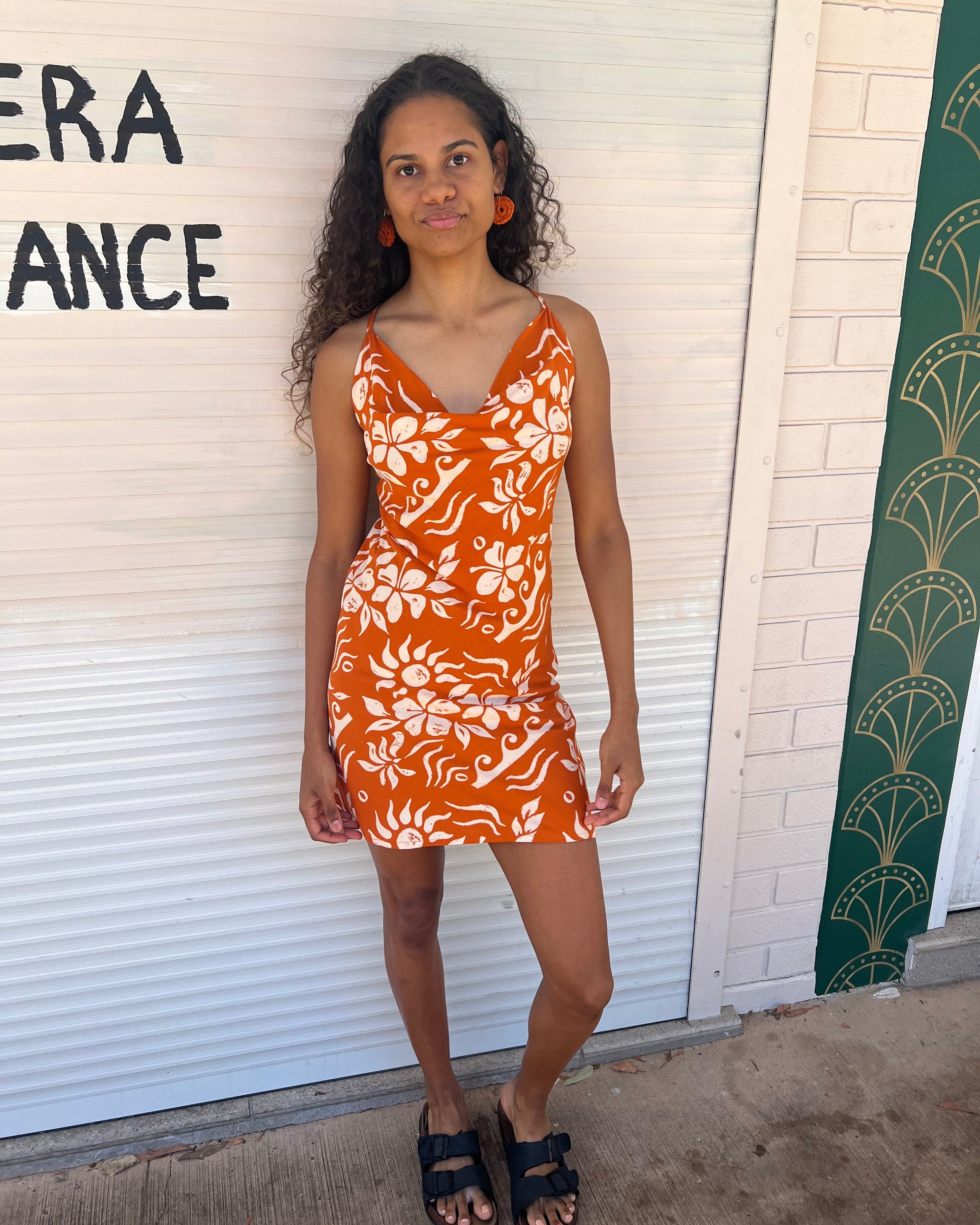 Elcee the Label Dresses Hawaii Agna Dress - Orange