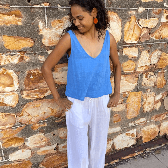 Elcee the Label TIKI Top Splash Swimwear Tops Blue / XS 1000019465