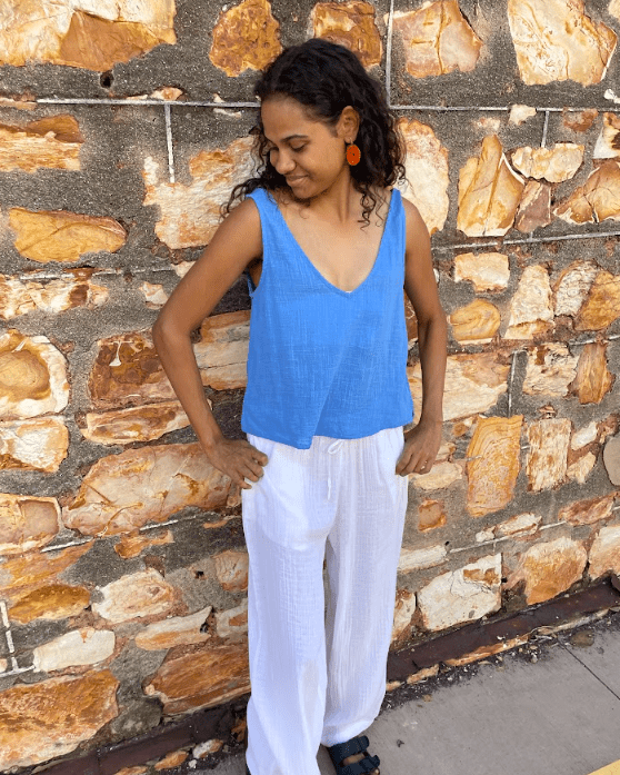 Elcee the Label TIKI Top Splash Swimwear Tops Blue / XS 1000019465