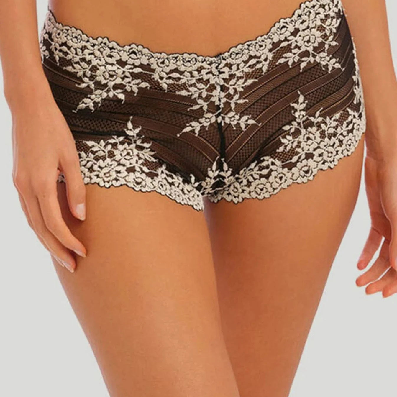 Fantasie Embrace Lace Boy Short WA067491 Embrace Lace Boy Short Splash Swimwear Black / 8 1000022976