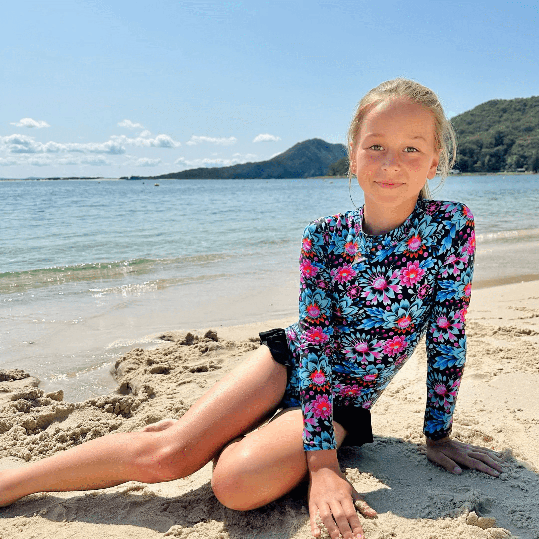 Fernleigh Avenue Fernleigh Ave Harla Open Back Girls Swimwear Fernleigh Ave Harla Open Back Girls Swimwear Splash Swimwear