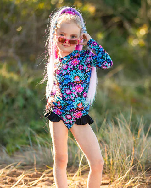 Fernleigh Avenue Fernleigh Ave Harla Open Back Girls Swimwear Fernleigh Ave Harla Open Back Girls Swimwear Splash Swimwear Kids Swimwear