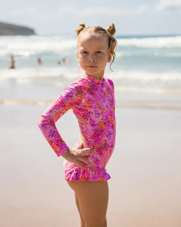 Fernleigh Avenue Fernleigh Ave Marli Open Back Girls Swimwear Fernleigh Ave Marli Open Back Girls Swimwear Splash Swimwear Kids Swimwear