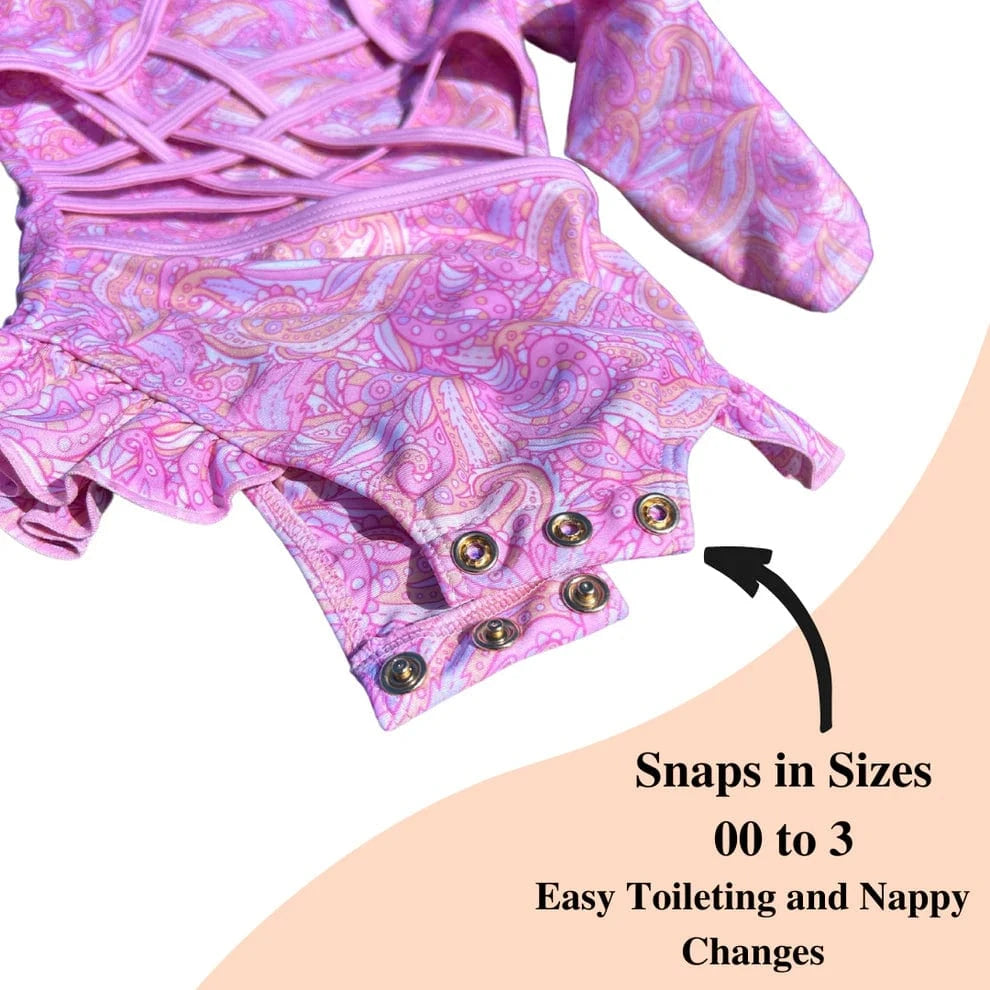 Fernleigh Avenue Fernleigh Stevie Open Back Girls Swimwear Fernleigh Stevie Open Back Girls Swimwear Splash Swimwear