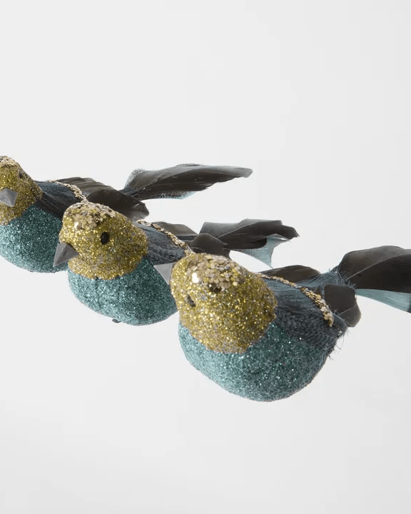 Florabelle Living Amon Clip on Bird Set of 3 Blue X250458 Amon Clip on Bird Set of 3 Blue Splash Swimwear Chirstmas Decorations