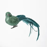 Florabelle Living Attaz Clip on Bird Single - Green X250474 Attaz Clip on Bird Single - Green Splash Swimwear Chirstmas Decorations