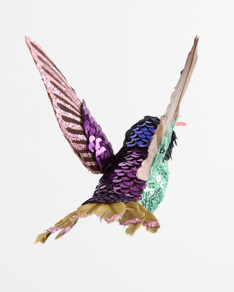 Florabelle Living Chassi Sequin Hummingbird Tree Decoration X250942 Chassi Sequin Hummingbird Tree Decoration Splash Swimwear Chirstmas Decorations