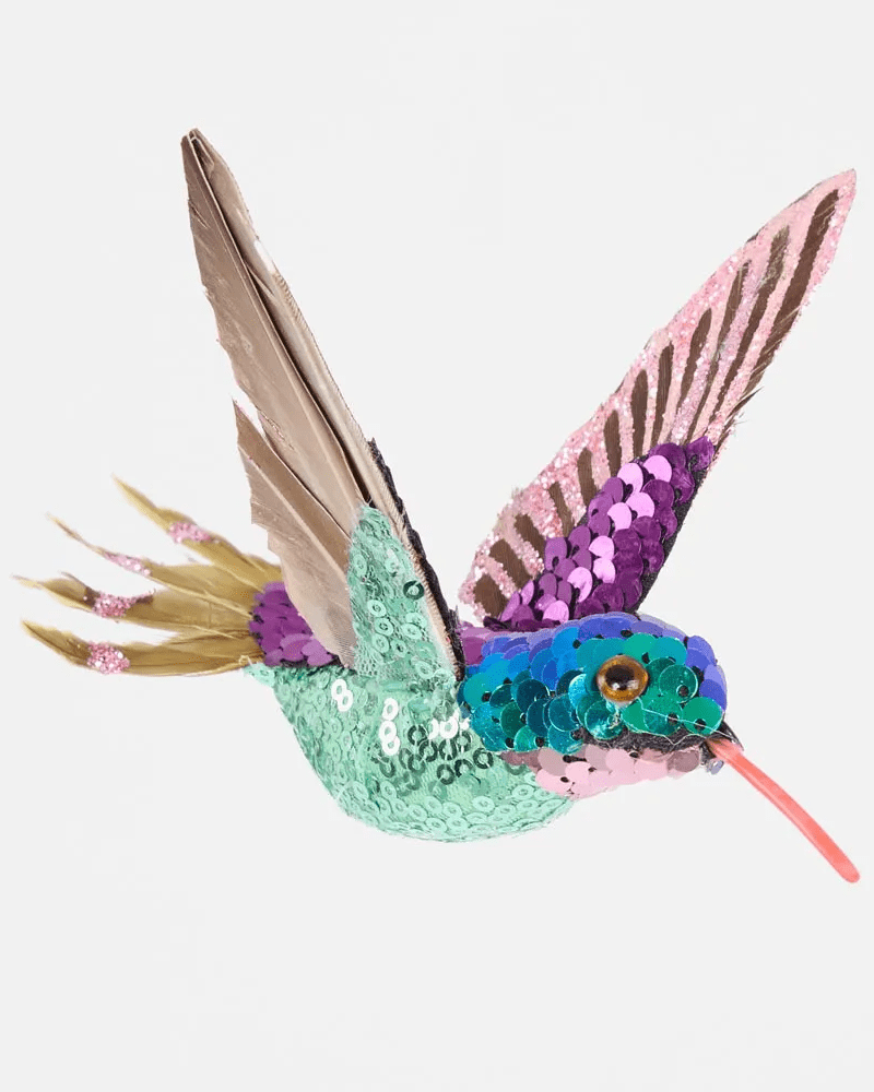 Florabelle Living Chassi Sequin Hummingbird Tree Decoration X250942 Chassi Sequin Hummingbird Tree Decoration Splash Swimwear Chirstmas Decorations