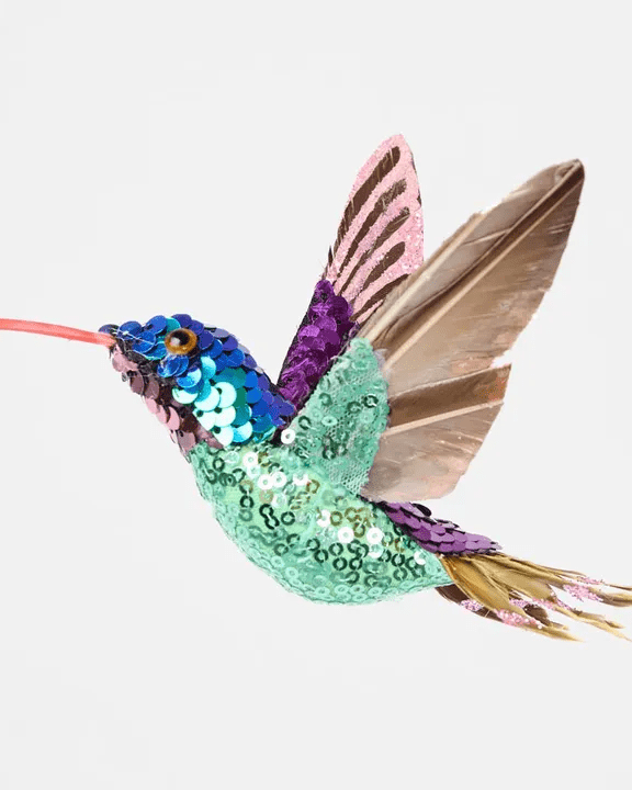 Florabelle Living Chassi Sequin Hummingbird Tree Decoration X250942 Chassi Sequin Hummingbird Tree Decoration Splash Swimwear Chirstmas Decorations