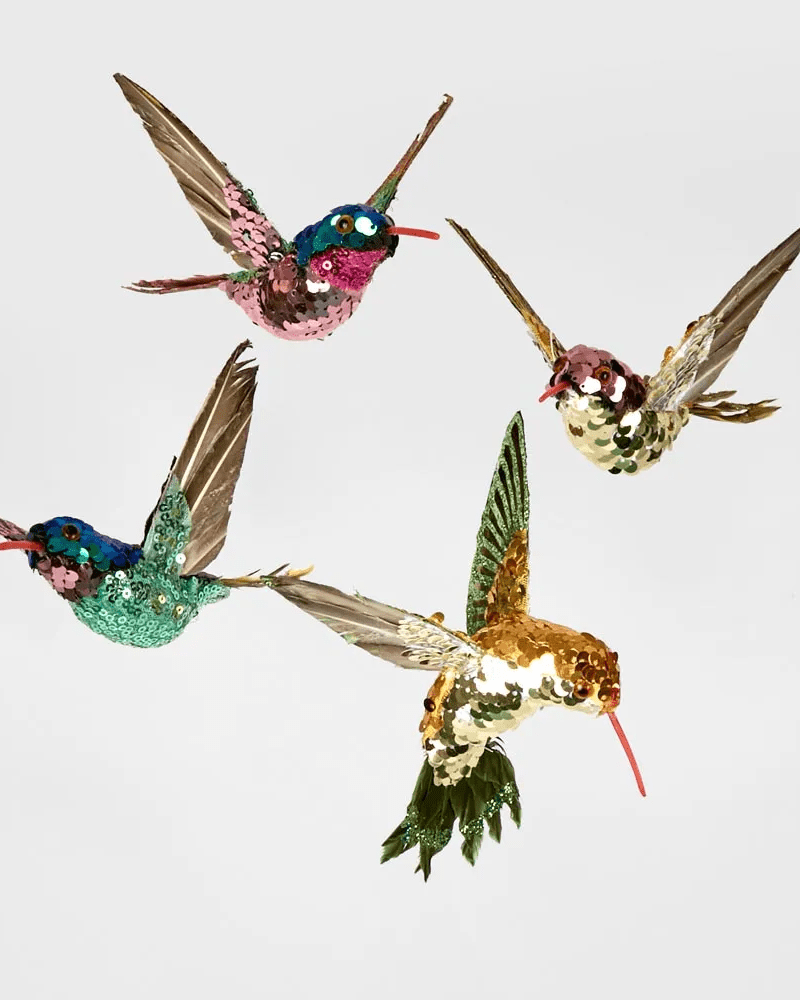 Florabelle Living Hule Sequin Hummingbird Tree Decoration X250941 Hule Sequin Hummingbird Tree Decoration Splash Swimwear Chirstmas Decorations
