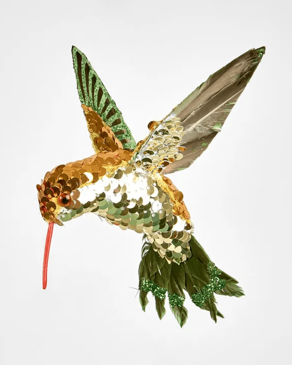 Florabelle Living Hule Sequin Hummingbird Tree Decoration X250941 Hule Sequin Hummingbird Tree Decoration Splash Swimwear Chirstmas Decorations