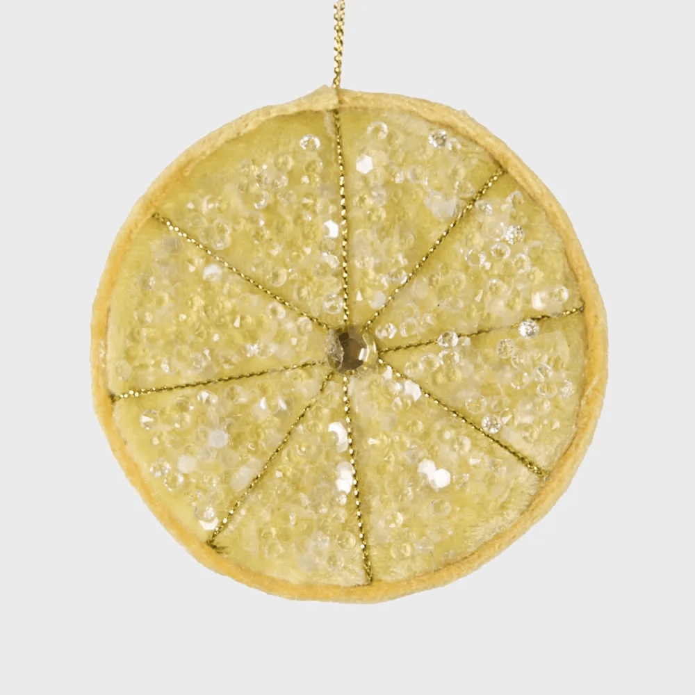 Florabelle Living Palermo Beaded Lemon Slice Yellow X250587 Palermo Beaded Lemon Slice Yellow Splash Swimwear Chirstmas Decorations