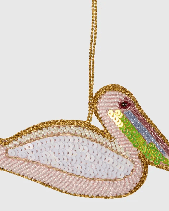 Florabelle Living Pelican Sequin Hanging Decoration X211150 Pelican Sequin Hanging Decoration Splash Swimwear Chirstmas Decorations