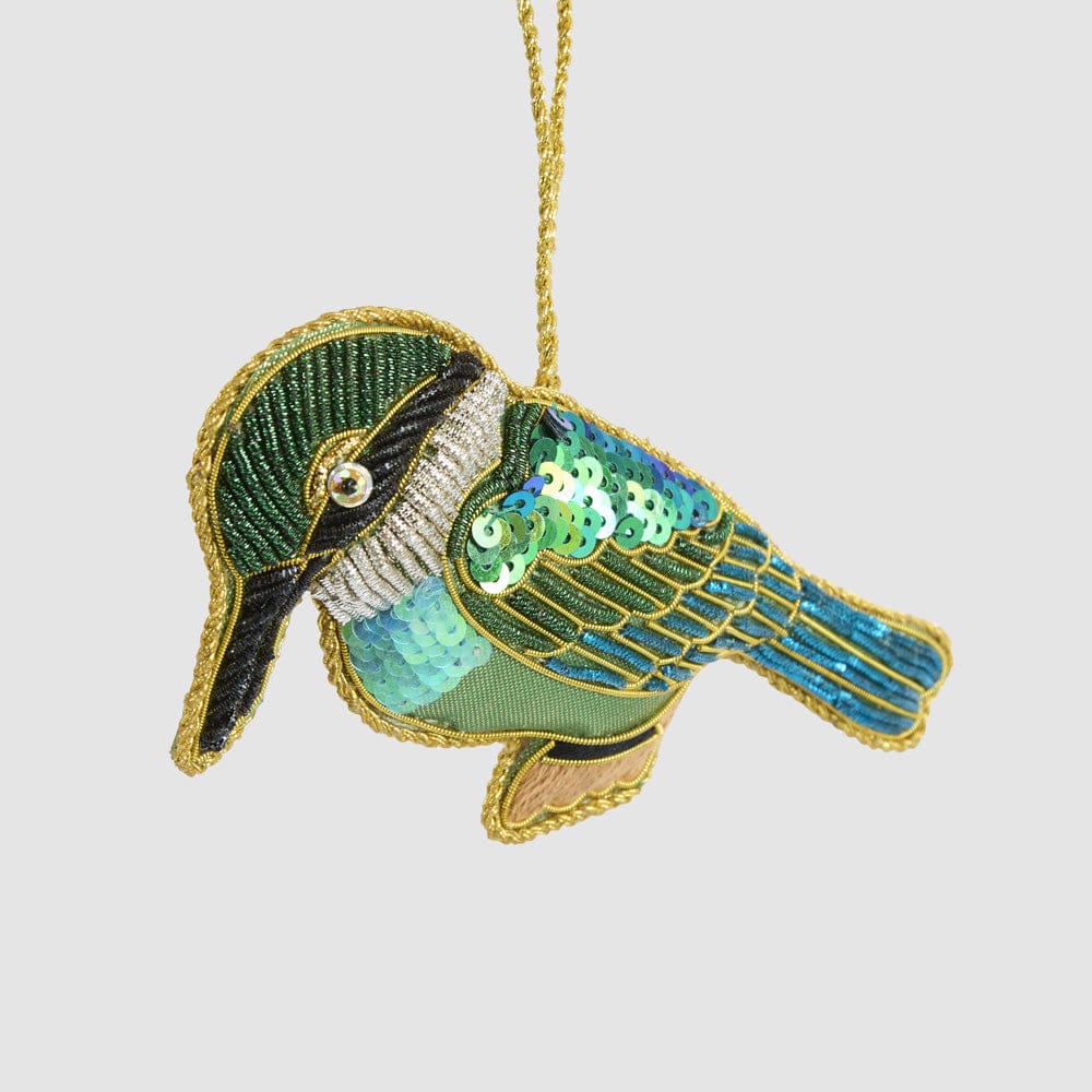 Florabelle Living Sequin Kingfisher Decoration X261003 Sequin Kingfisher Decoration Splash Swimwear Christmas Decoration 9339483305212