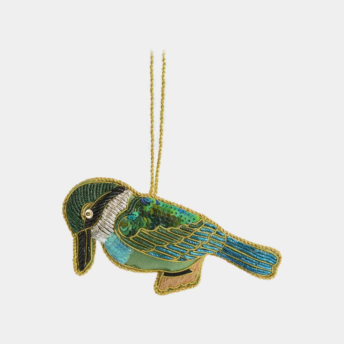 Florabelle Living Sequin Kingfisher Decoration X261003 Sequin Kingfisher Decoration Splash Swimwear Christmas Decoration 9339483305212