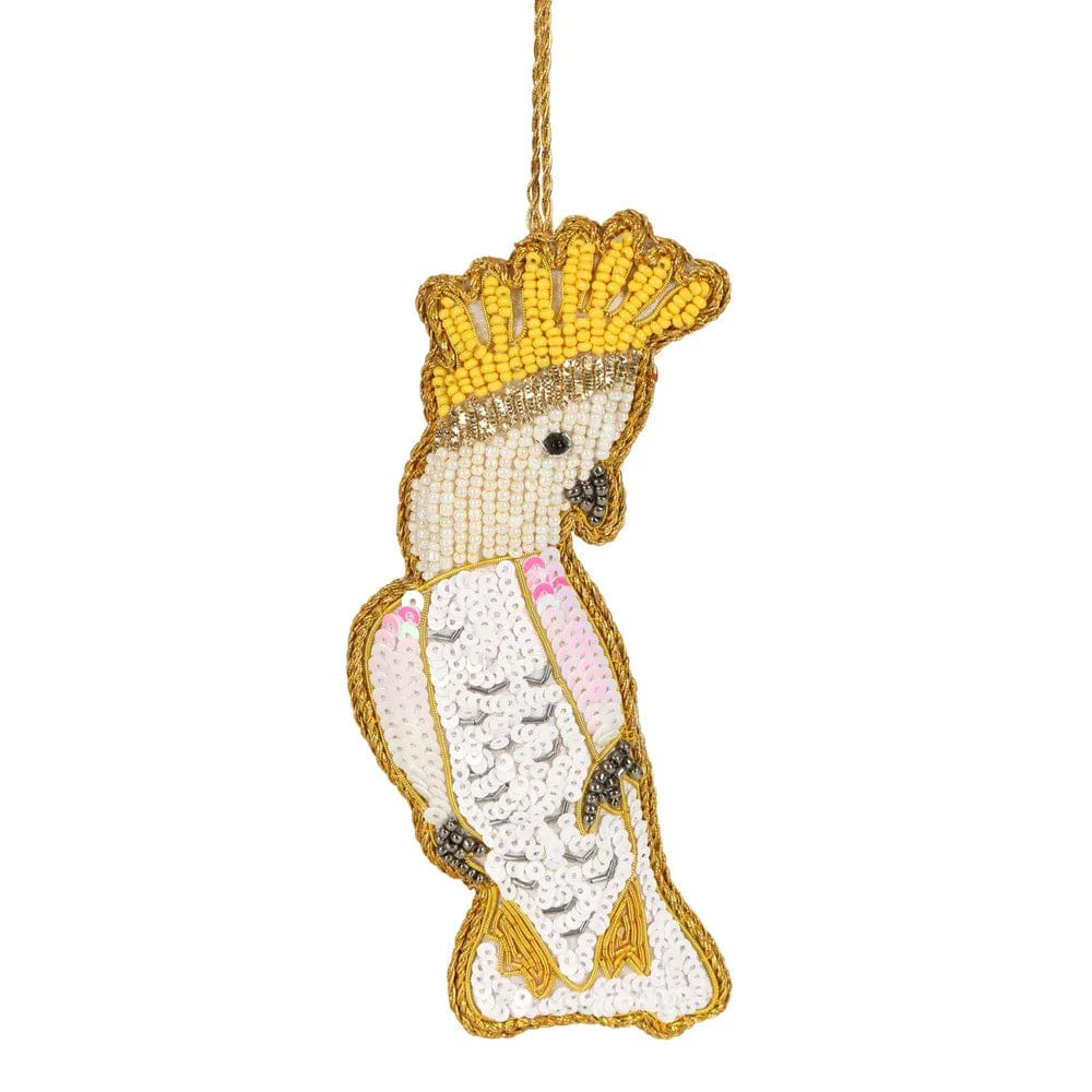 Florabelle Living Yellow Crested Cockatoo Hanging Tree Decoration Splash Swimwear Chirstmas Decorations 9339483214088