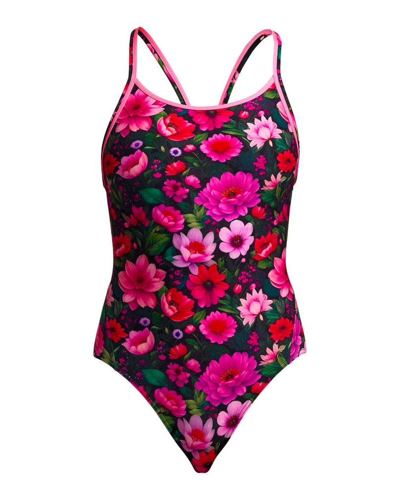 Funkita Funkita Ladies Diamond Back One Piece - Garden Glow Funkita Ladies Diamond Back One Piece - Garden Glow Splash Swimwear One Piece
