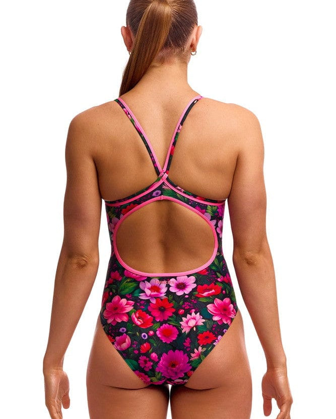 Funkita Funkita Ladies Diamond Back One Piece - Garden Glow Funkita Ladies Diamond Back One Piece - Garden Glow Splash Swimwear One Piece